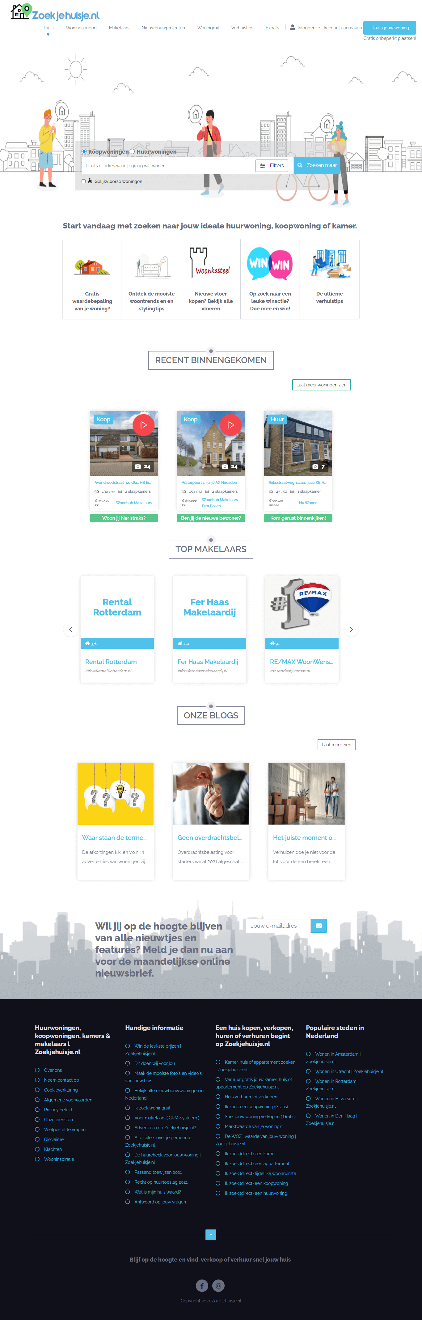Zoek je huisje (Real Estate Website)